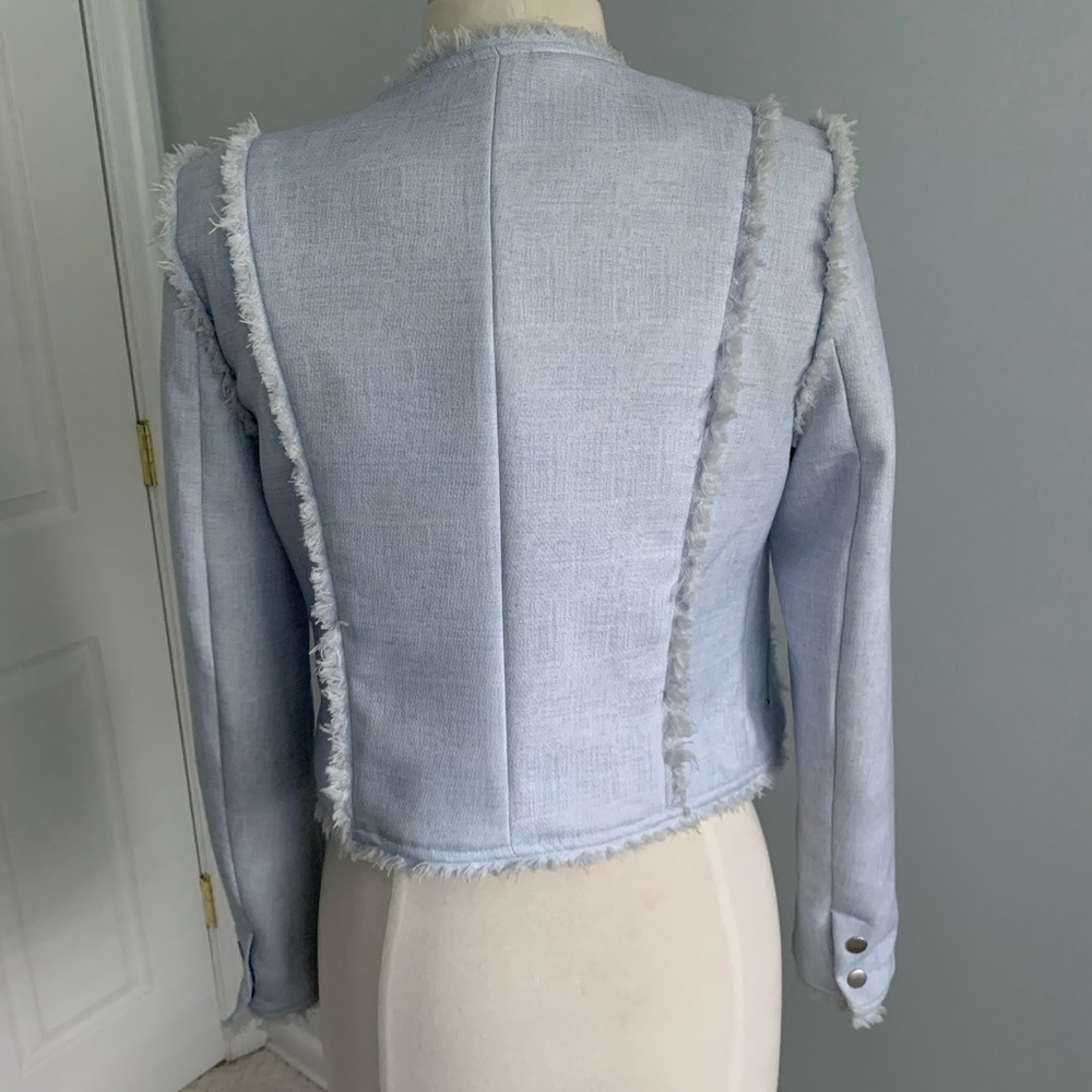 Lucy Paris Blue Cropped Blazer - Picture 4 of 6